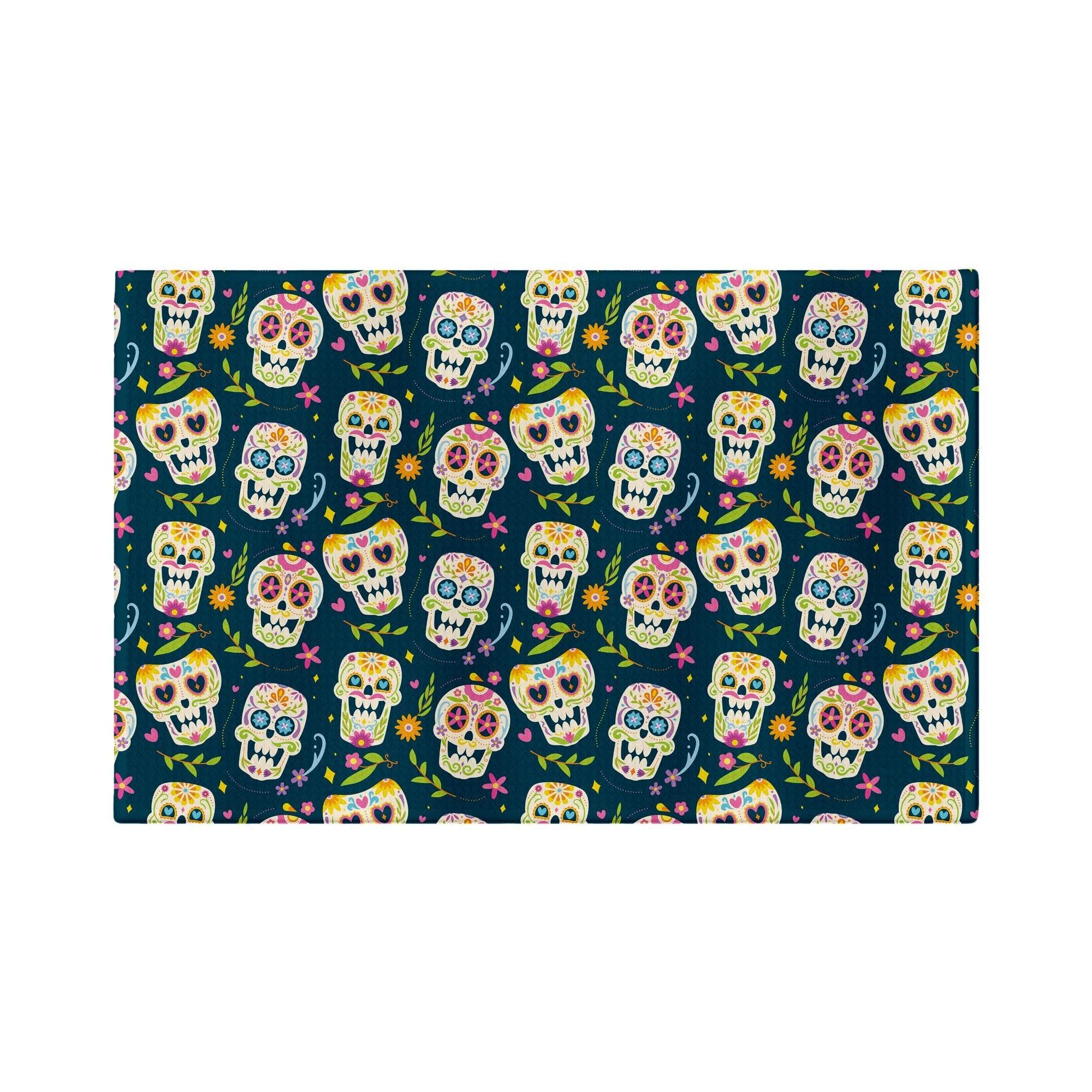 Sugar Skull Blue Golf Towel - Shop.GolfersAuthority