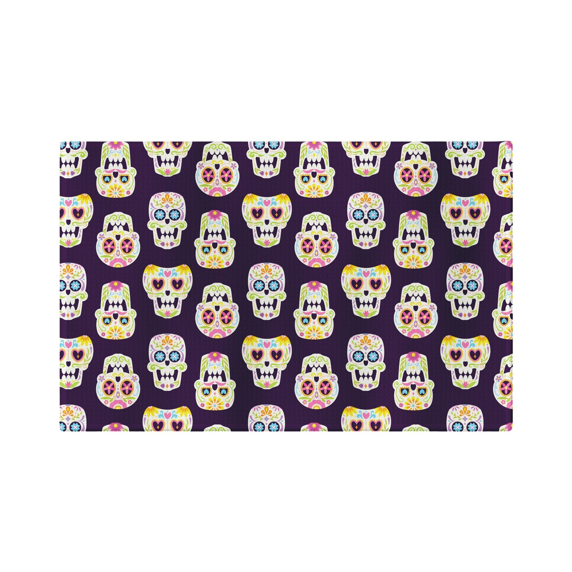 Sugar Skull Purple Flag Golf Towel - Shop.GolfersAuthority