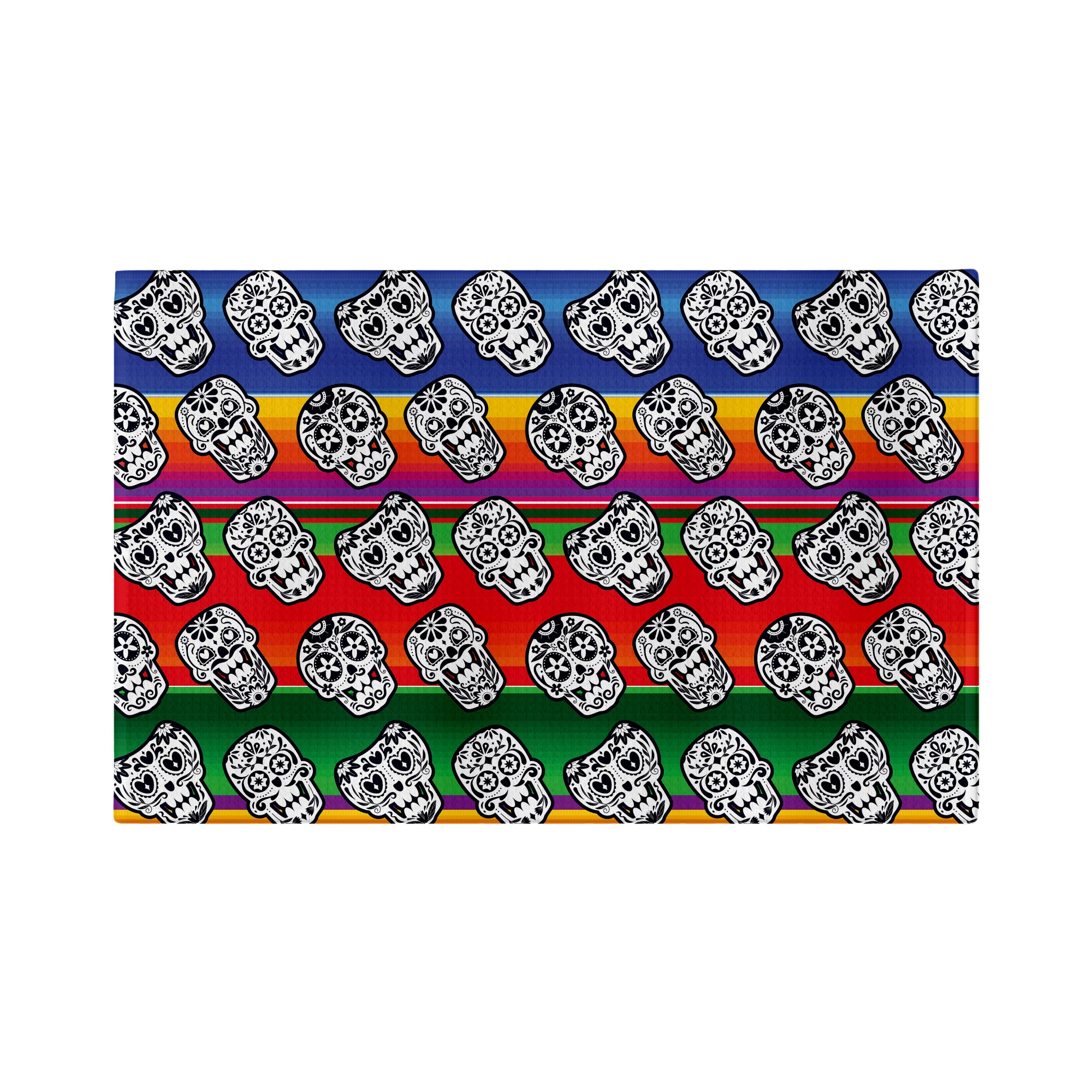 Serape Sugar Skull White Golf Towel - Shop.GolfersAuthority