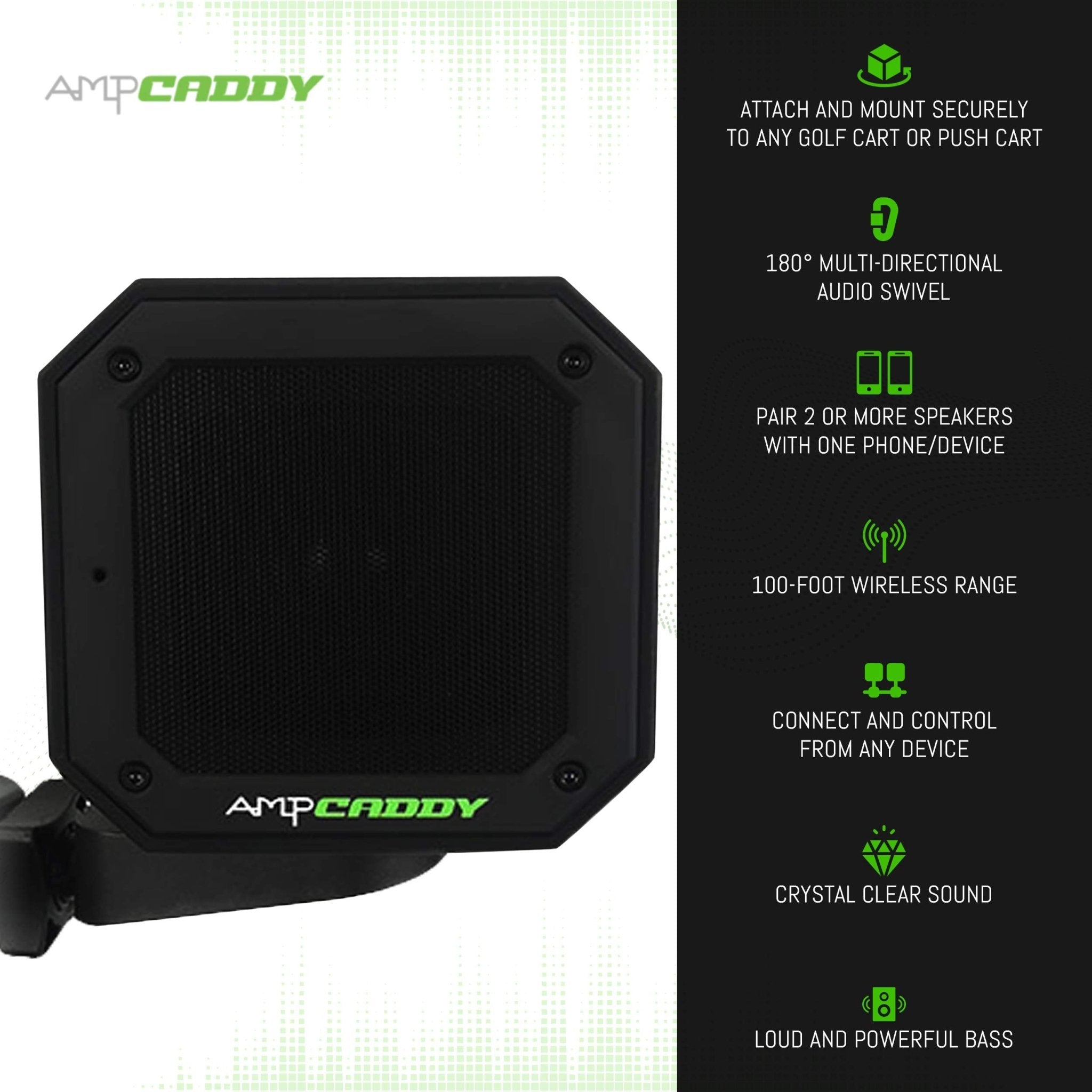 AmpCaddy V3 Pro Speaker - Shop.GolfersAuthority