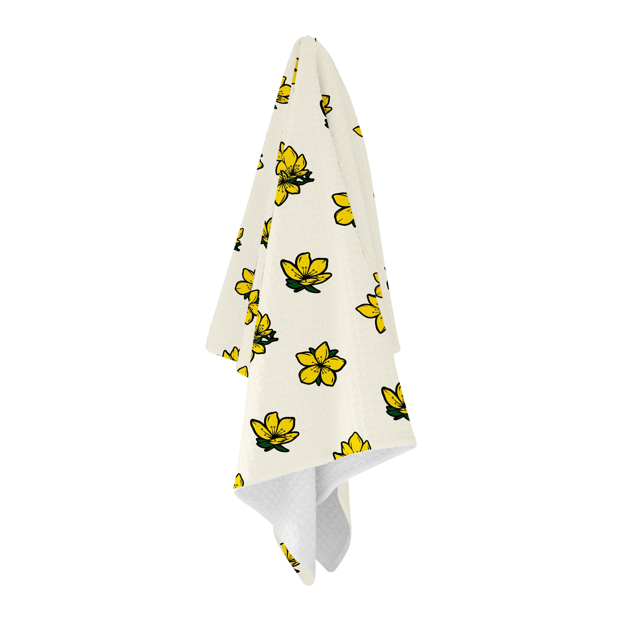 White Azalea Golf Towel - Shop.GolfersAuthority
