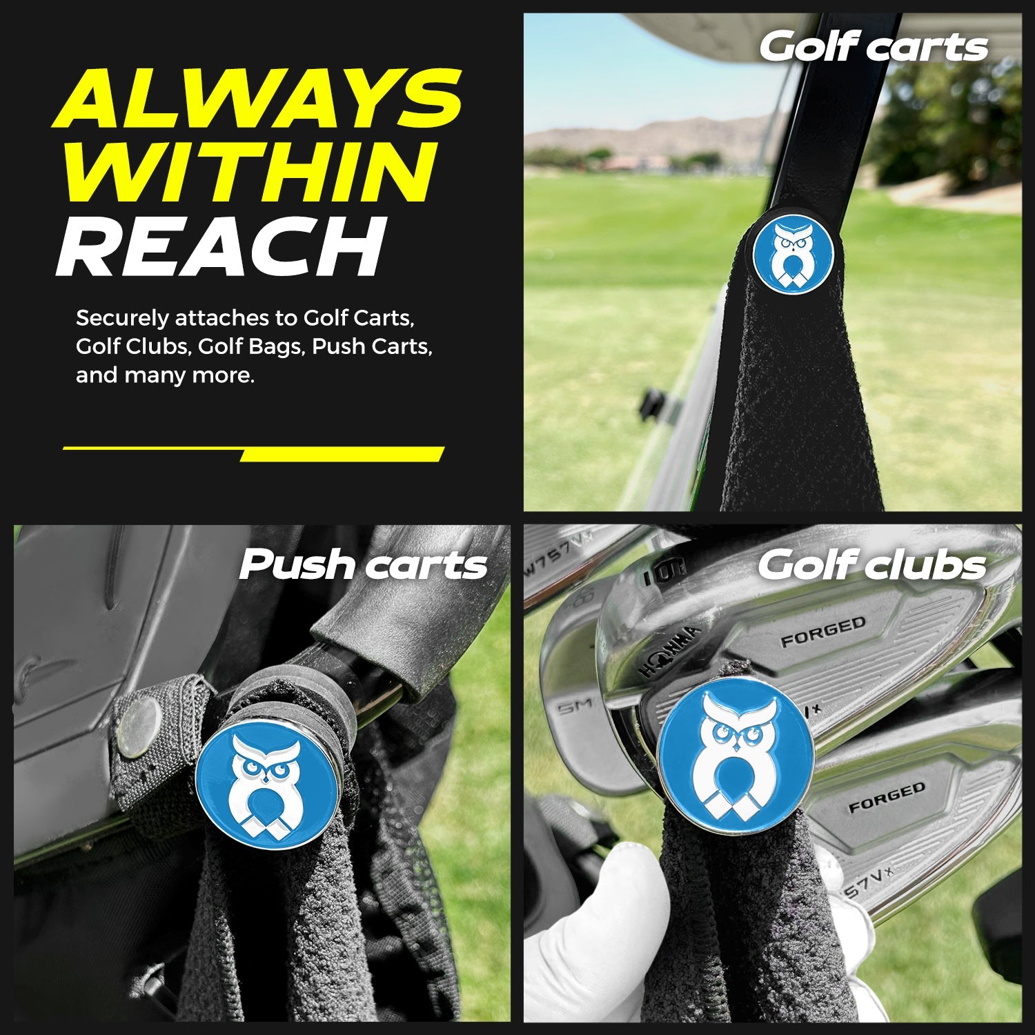 Blue MagnetOwl Ball Marker - Shop.GolfersAuthority