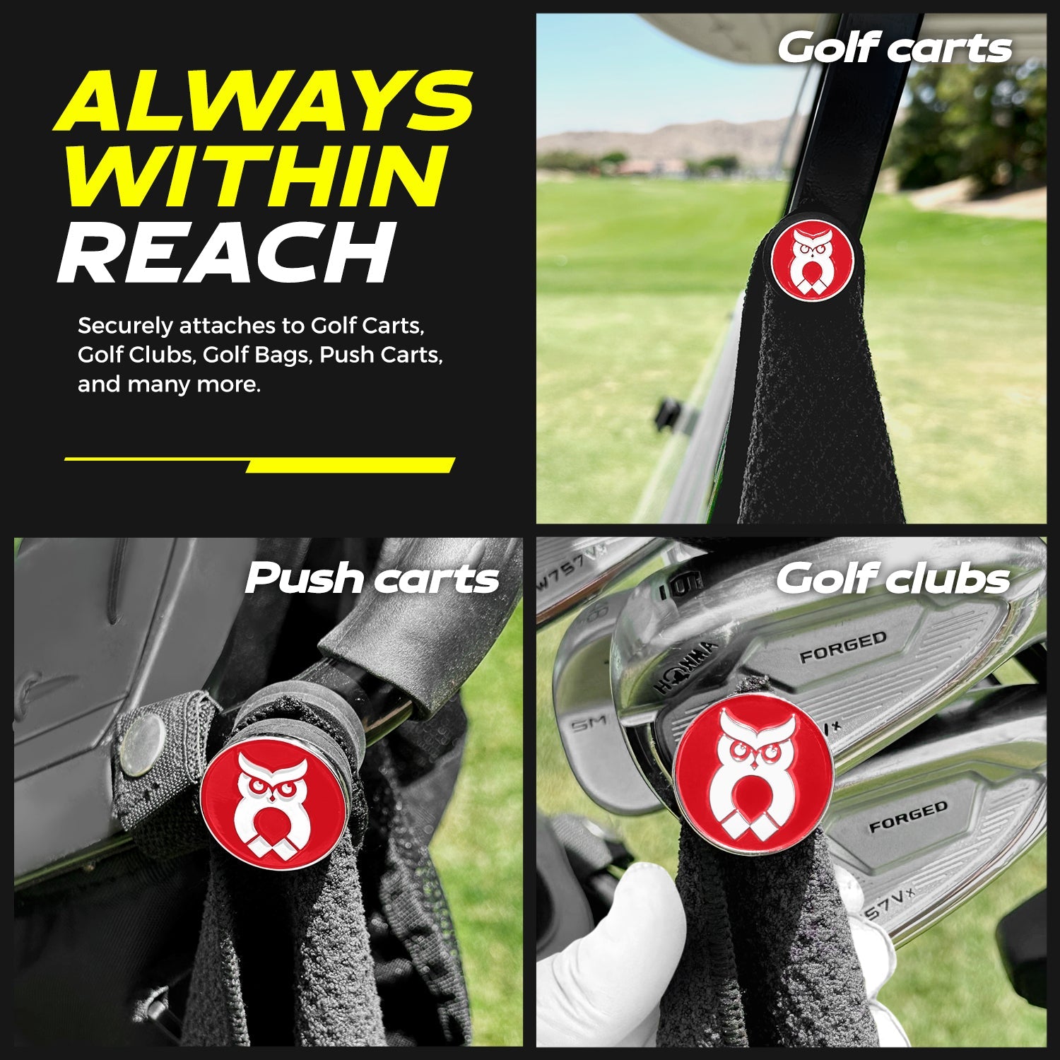 Red MagnetOwl Ball Marker - Shop.GolfersAuthority