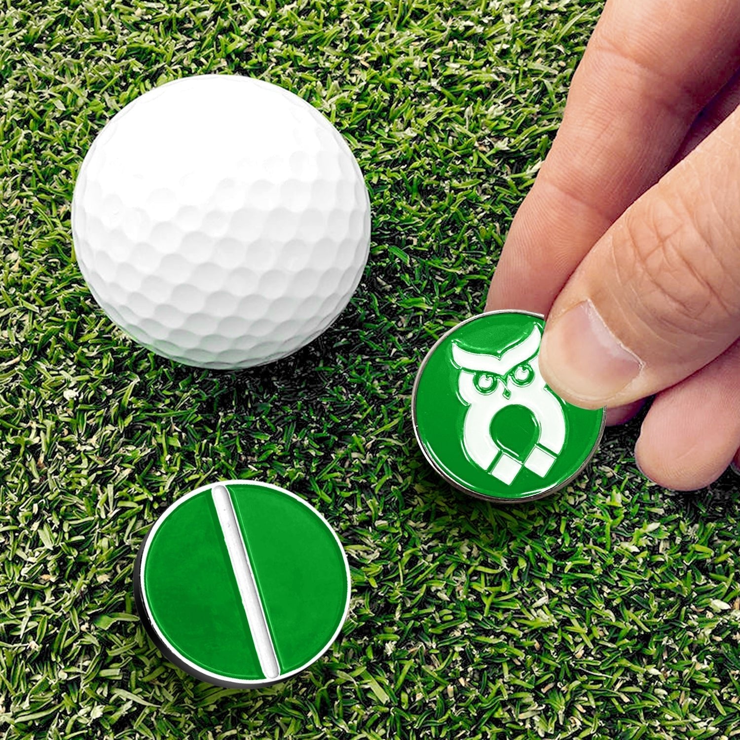 Green MagnetOwl Ball Marker - Shop.GolfersAuthority