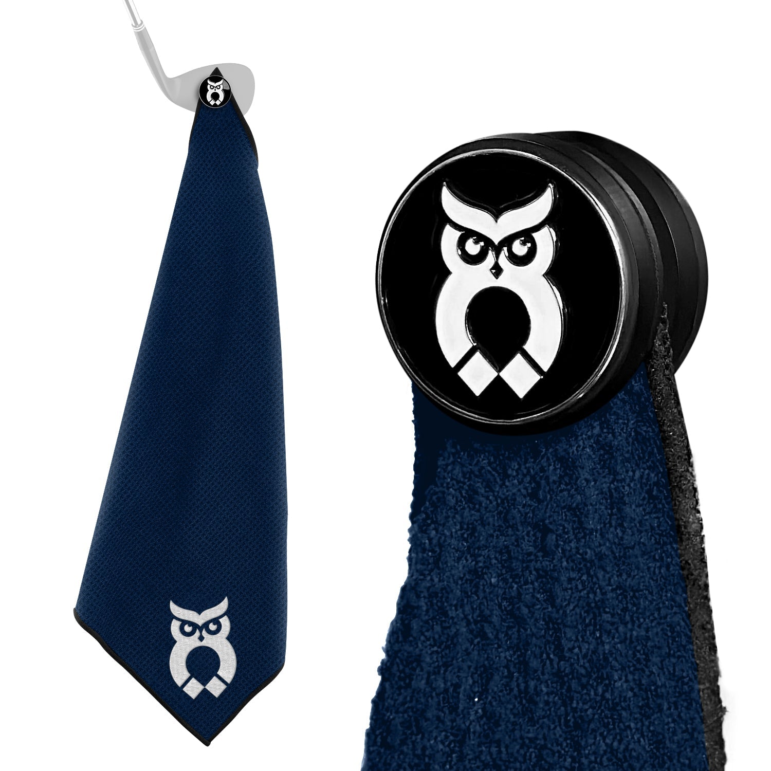 Navy Blue MagnetOwl Golf Towel Kit - Shop.GolfersAuthority