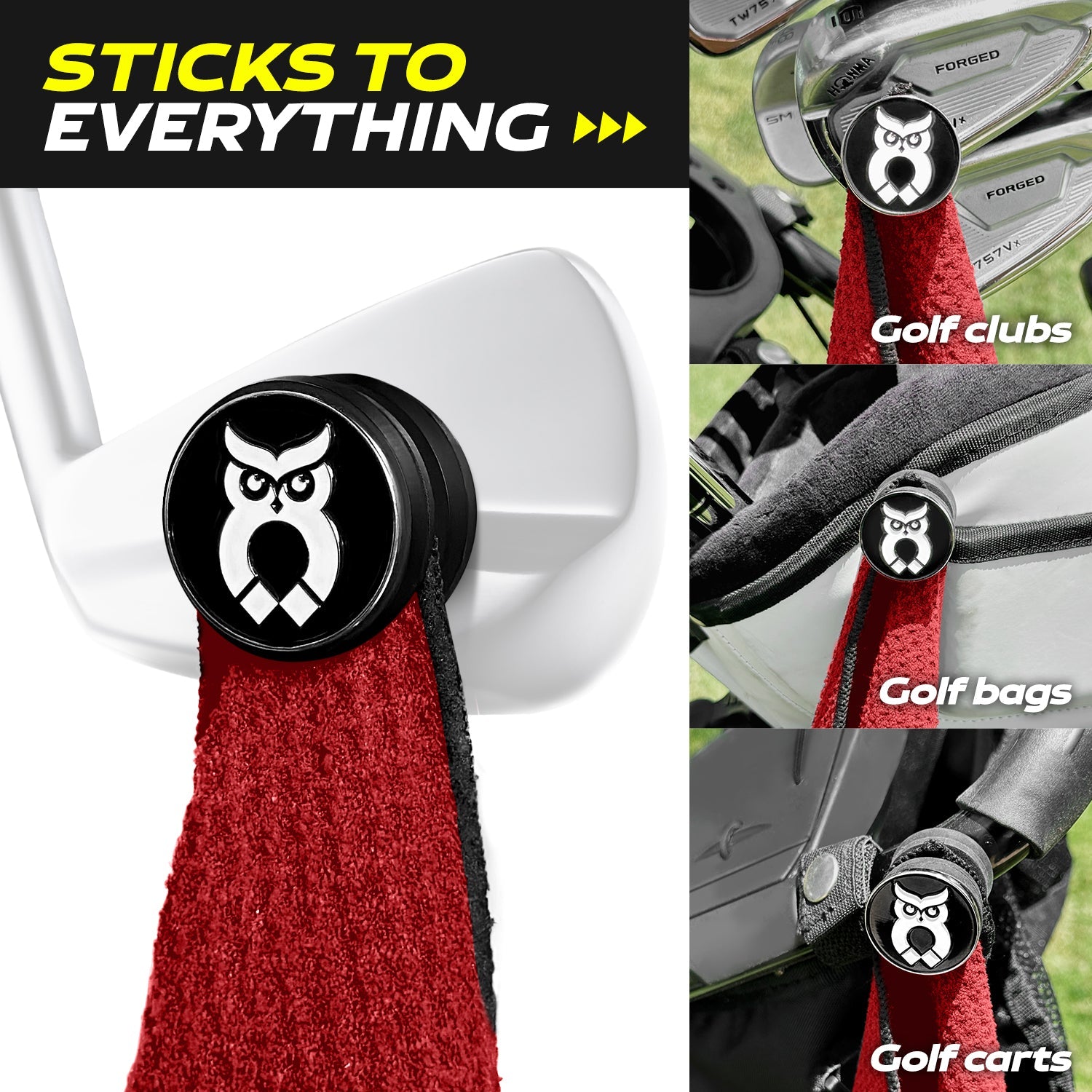 Red MagnetOwl Golf Towel Kit - Shop.GolfersAuthority
