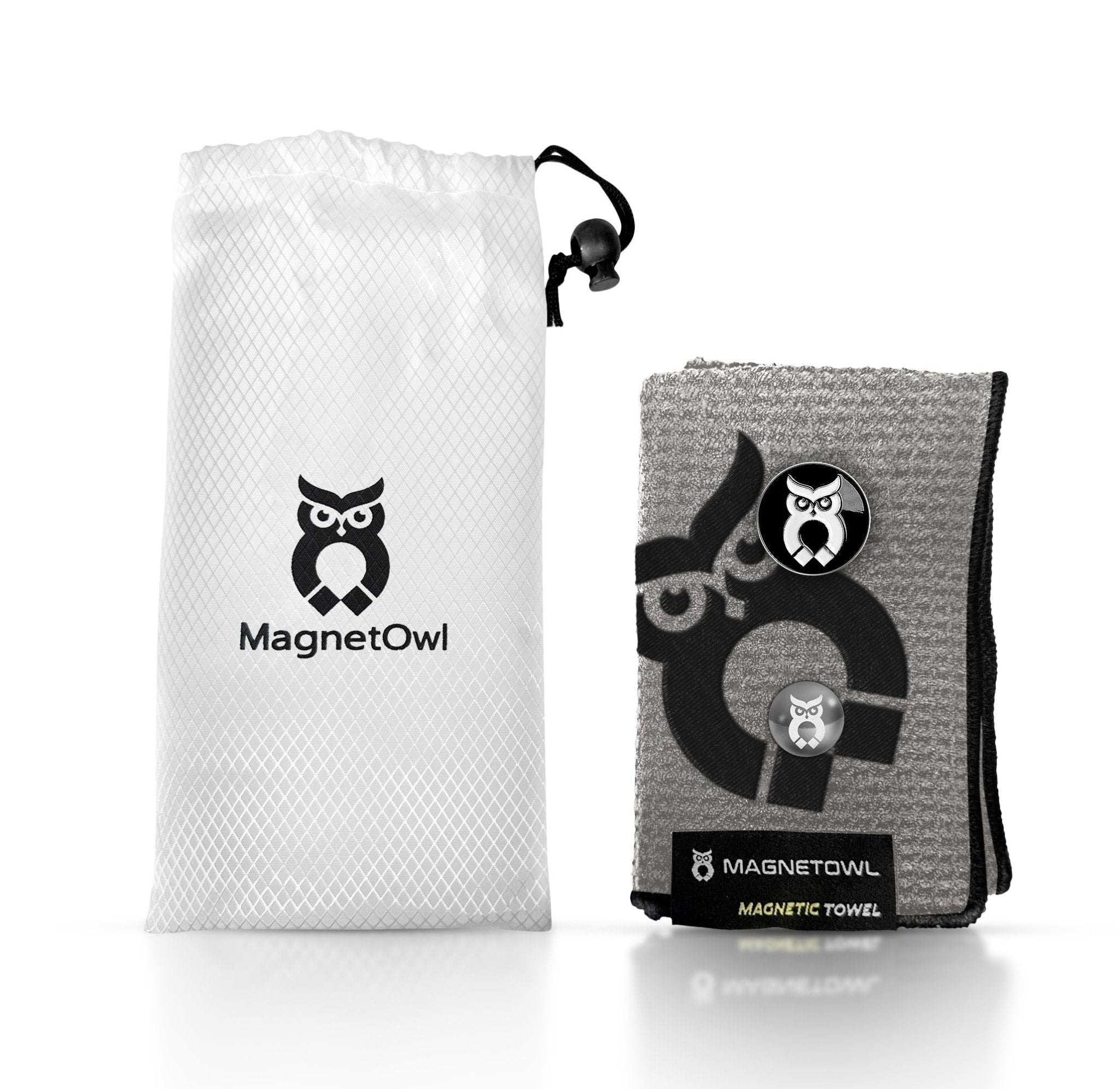 Gray MagnetOwl Golf Towel Kit - Shop.GolfersAuthority