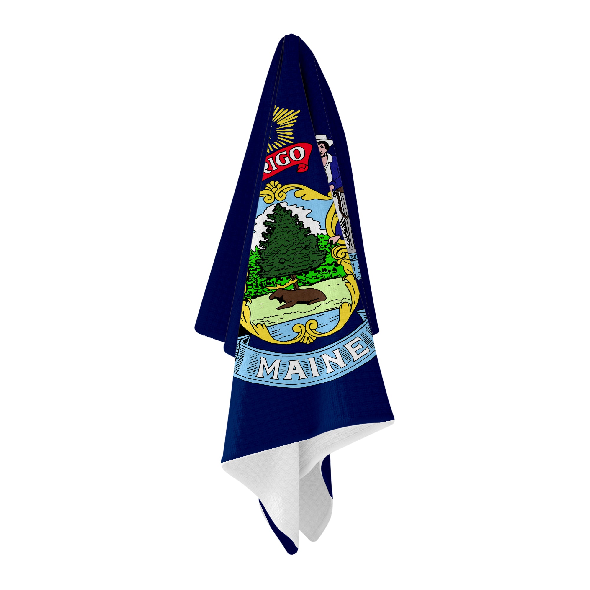 Maine Flag Golf Towel - Shop.GolfersAuthority