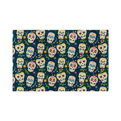 Sugar Skull Blue Golf Towel