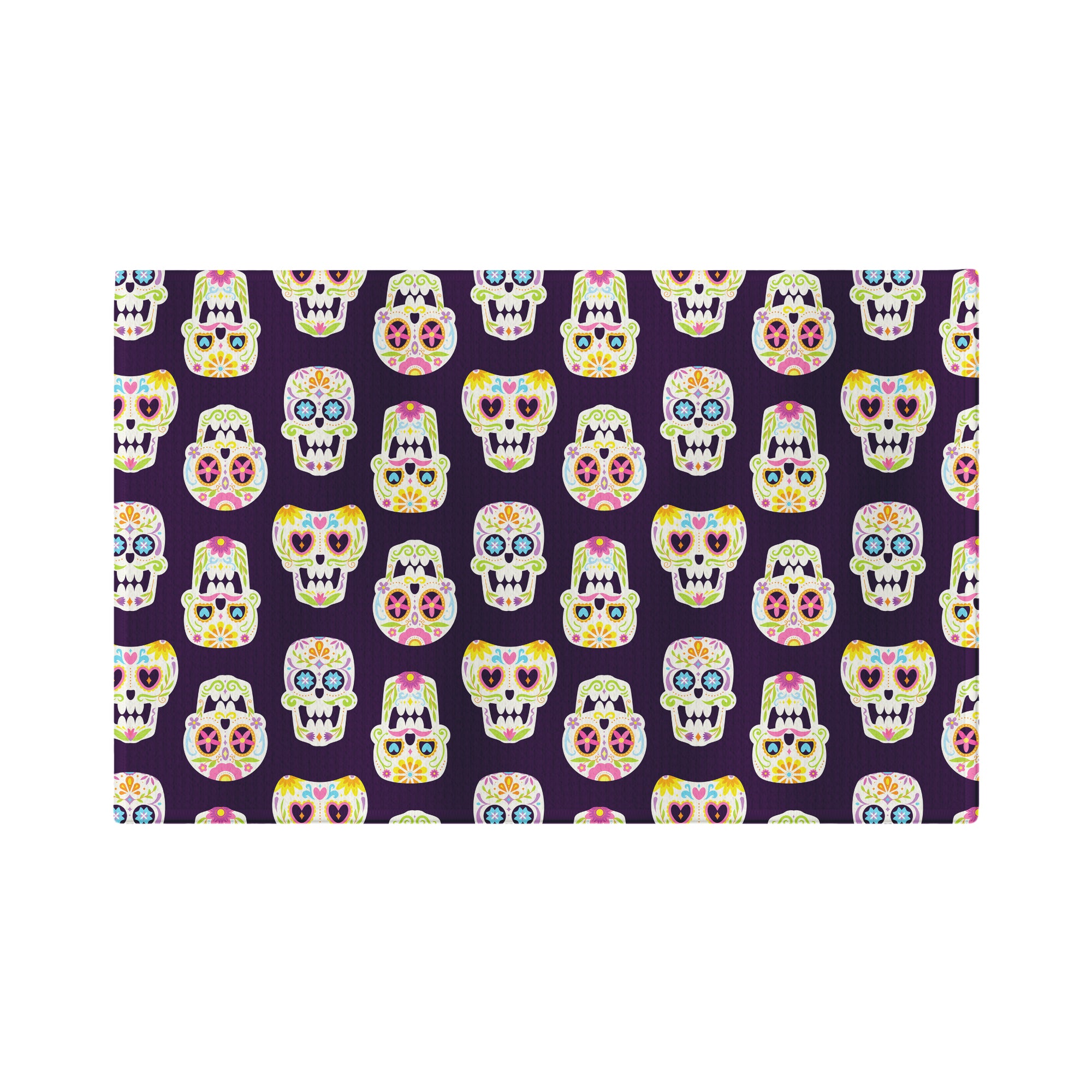 Sugar Skull Purple  Flag Golf Towel