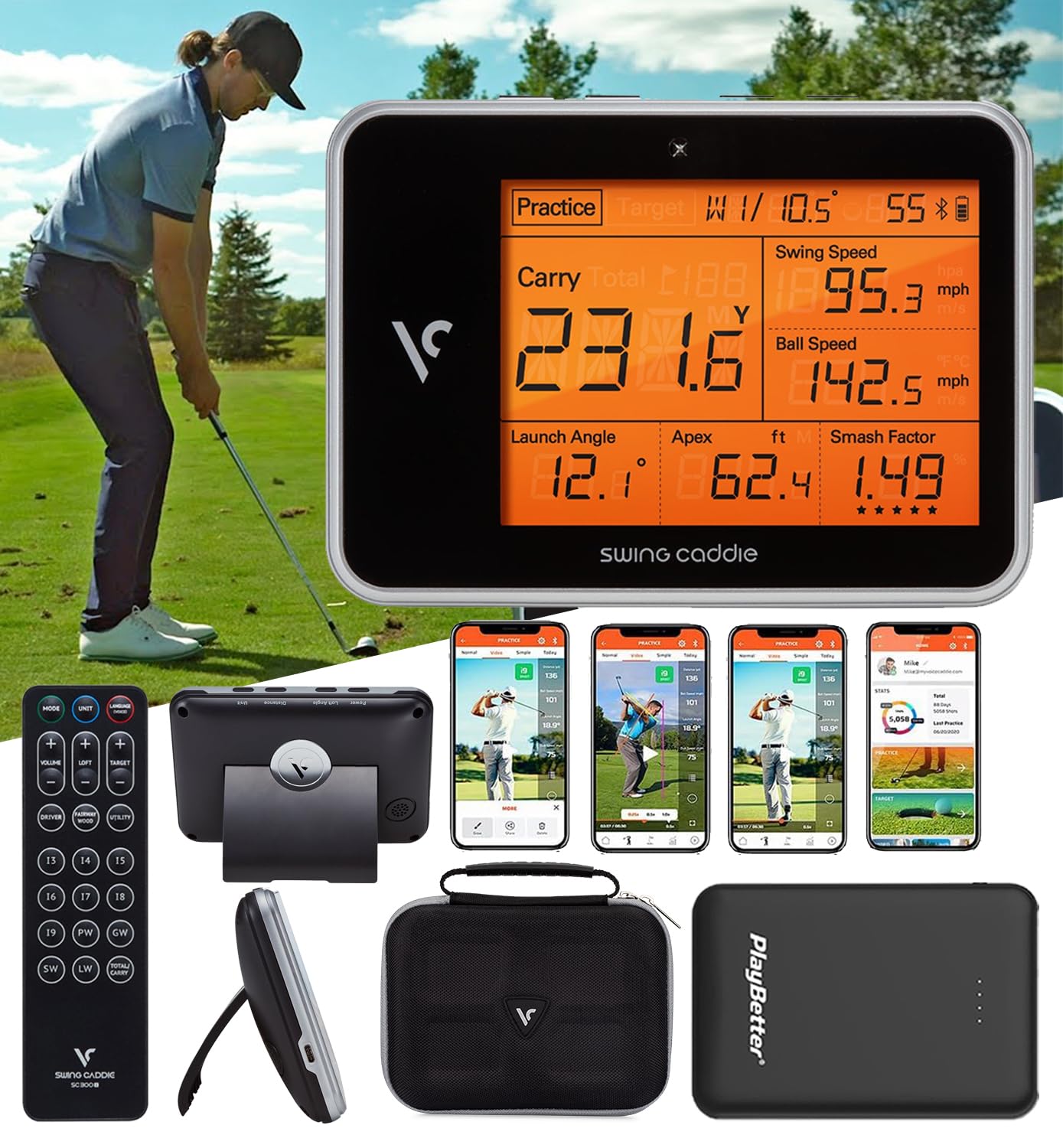 Voice Caddie Swing Caddie SC300i Launch Monitor