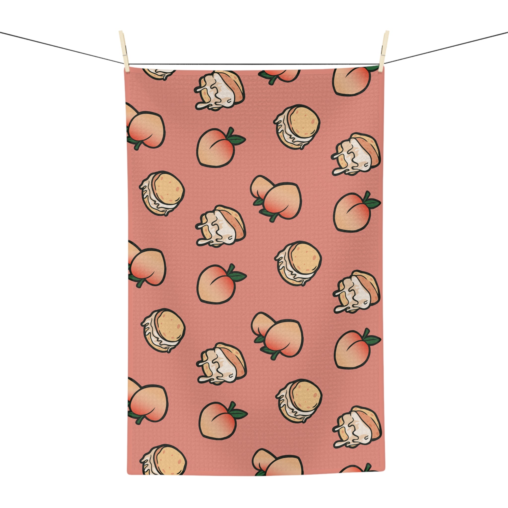 Georgia Peach Ice Cream Golf Towel