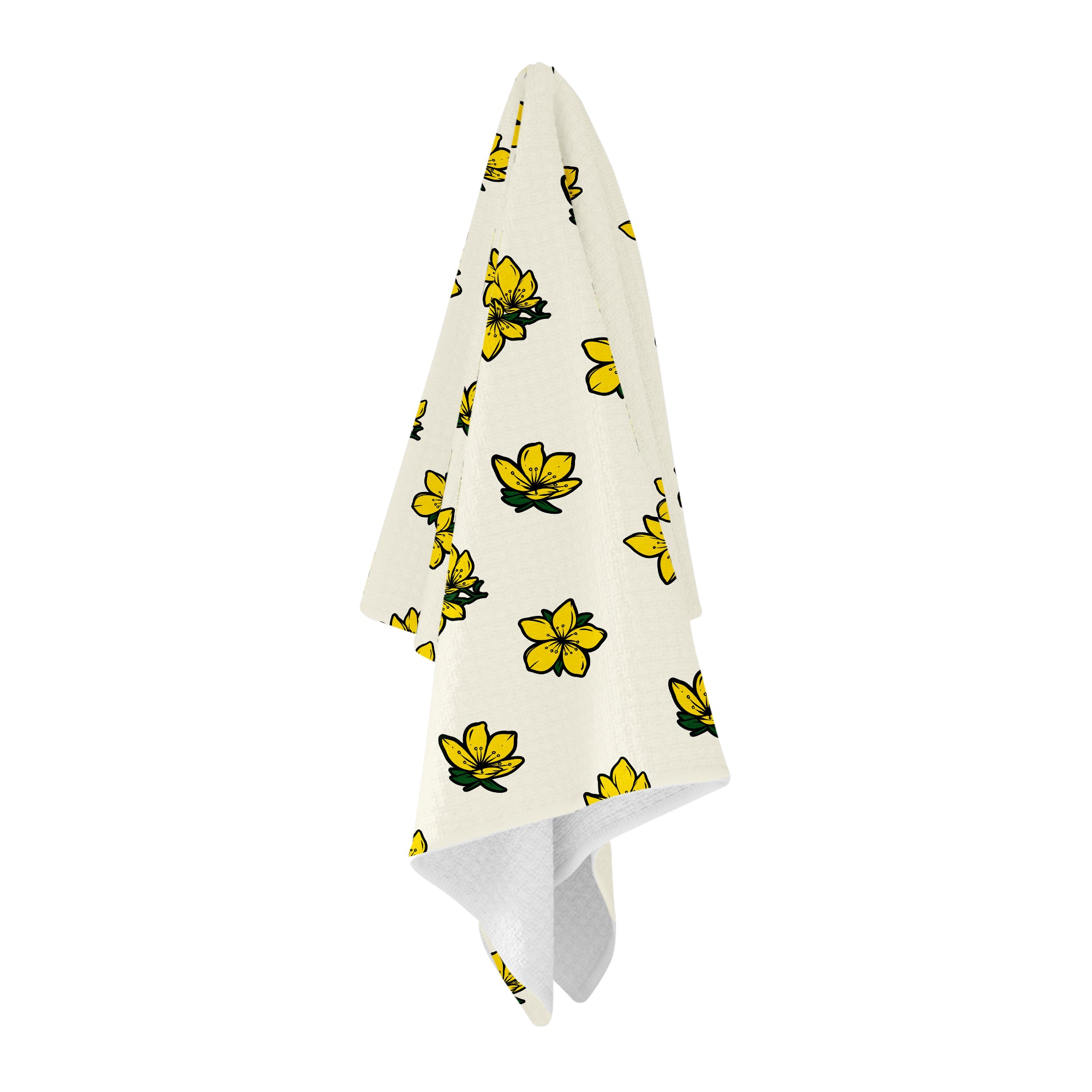 White Azalea Golf Towel