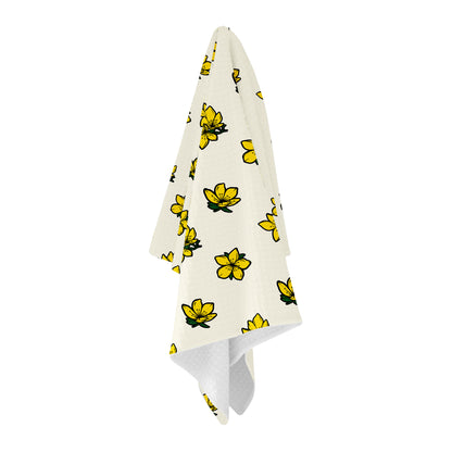 White Azalea Golf Towel