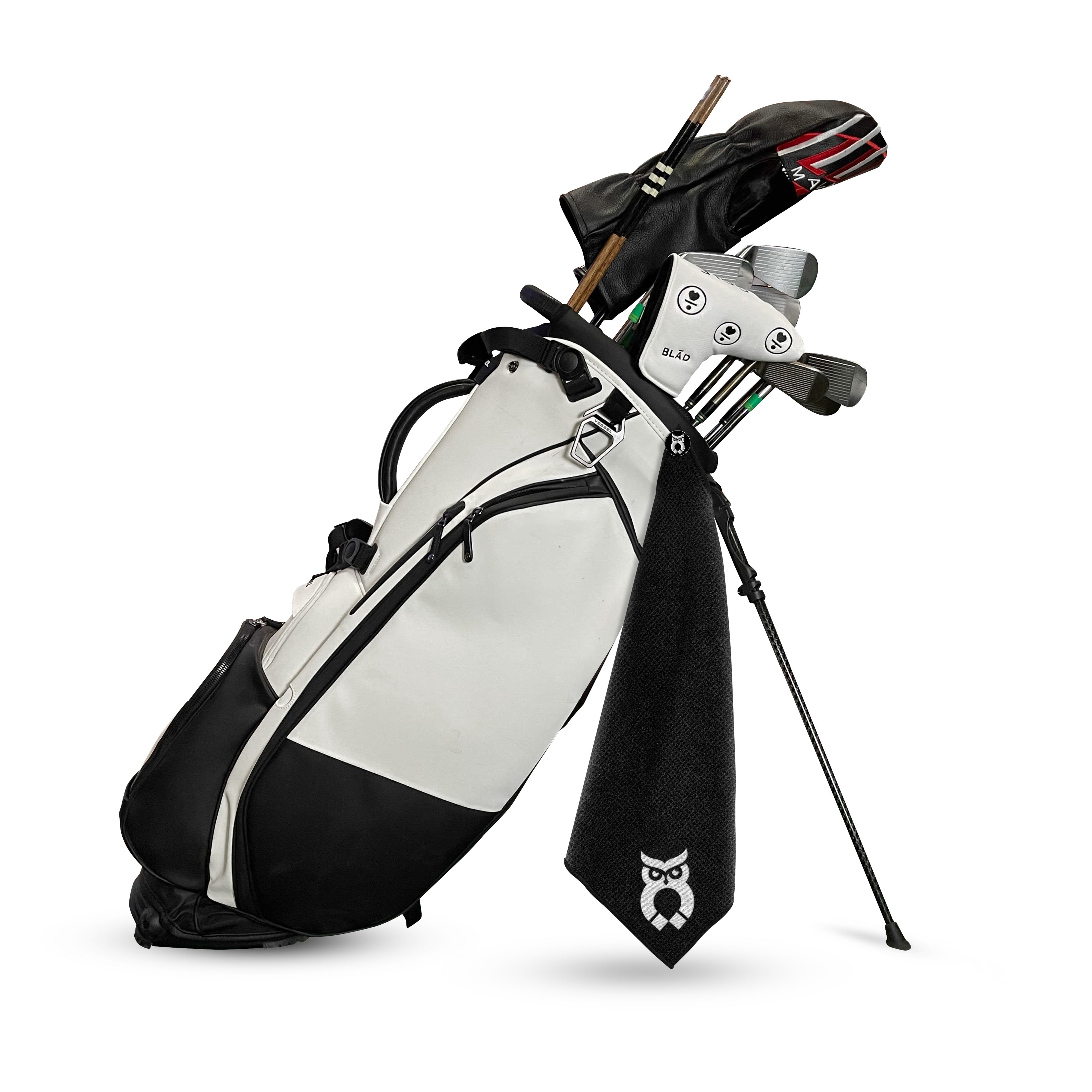 Black MagnetOwl Golf Towel Kit