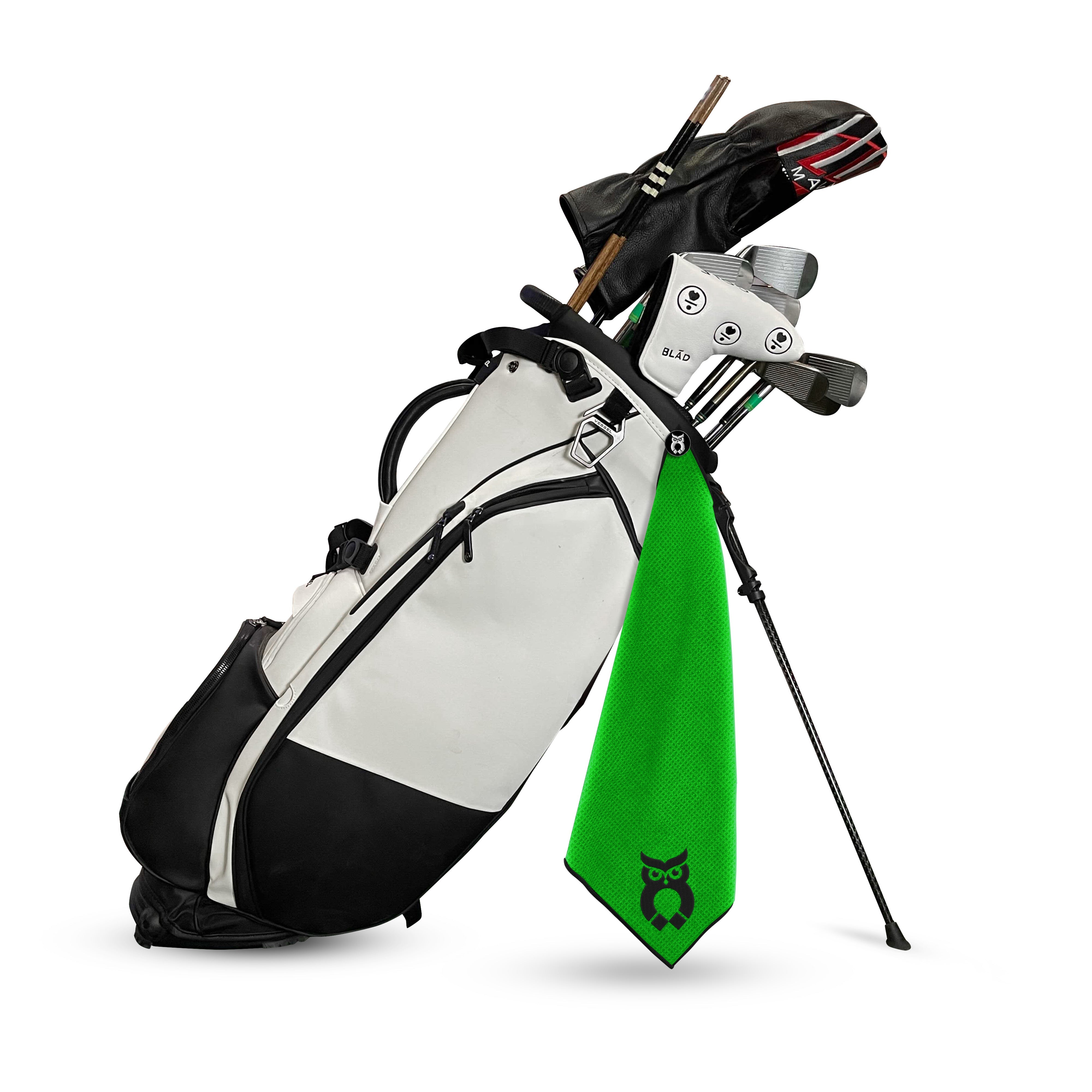 Green MagnetOwl Golf Towel Kit