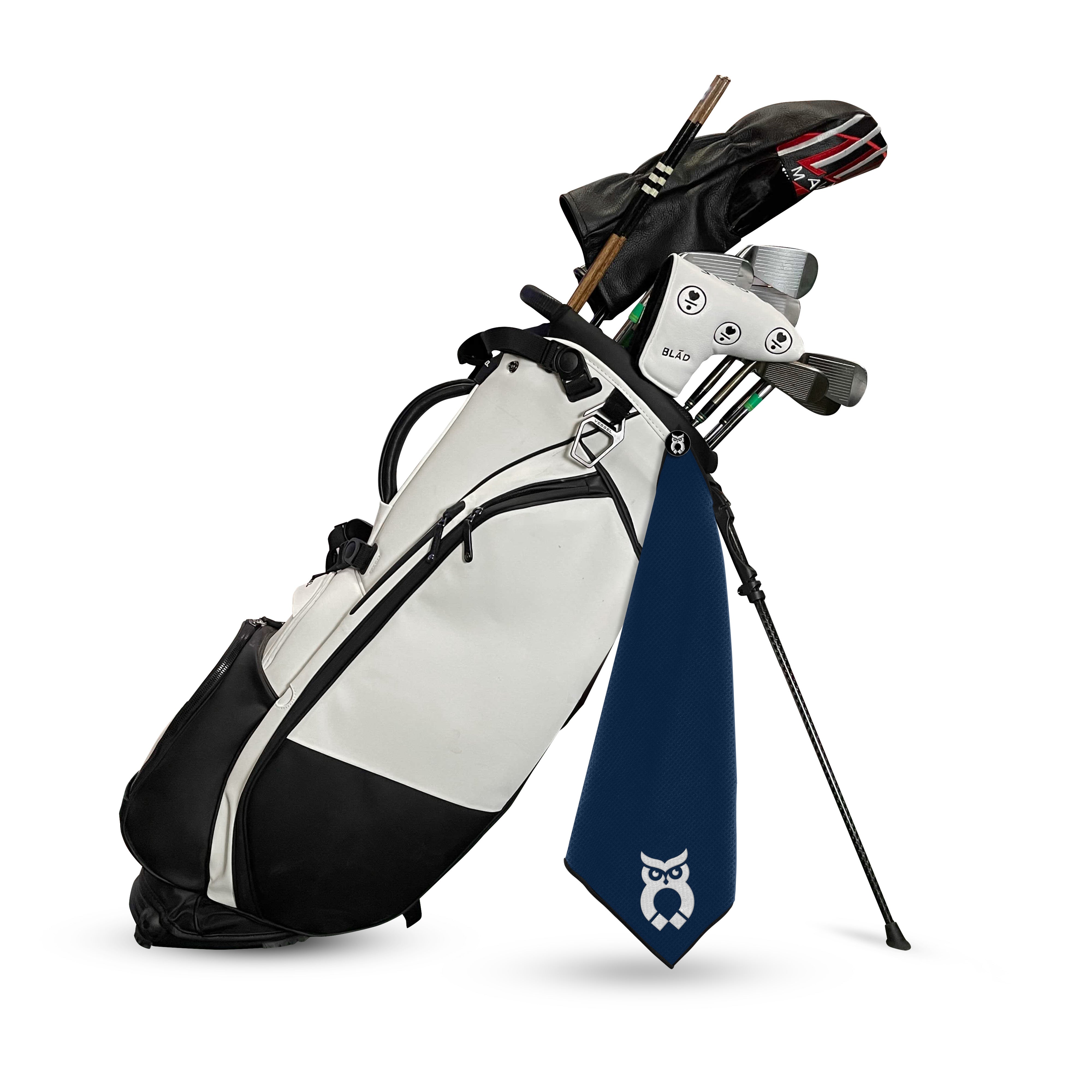 Navy Blue MagnetOwl Golf Towel Kit