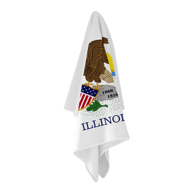 Illinois Flag Golf Towel - Shop.GolfersAuthority