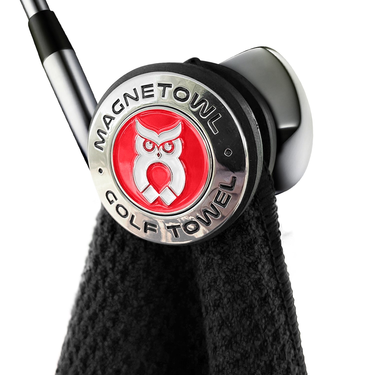 MagnetOwl Magnetic Golf Towel Clip with Poker Chip Marker