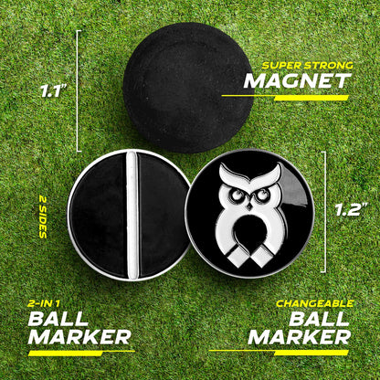 White MagnetOwl Golf Towel Kit