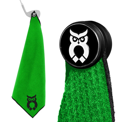 Green MagnetOwl Golf Towel Kit