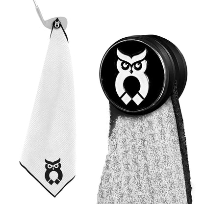 White MagnetOwl Golf Towel Kit