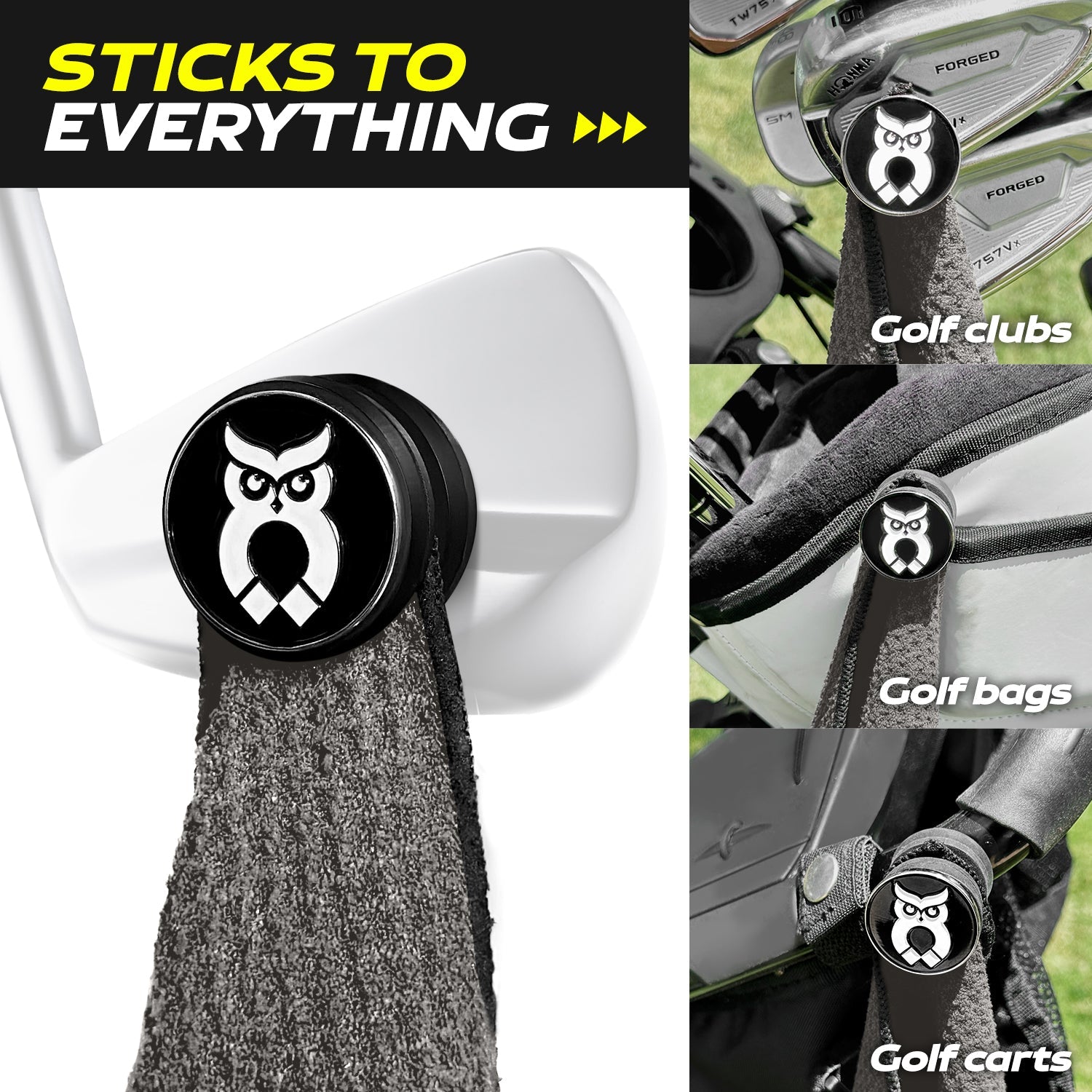 Gray MagnetOwl Golf Towel Kit