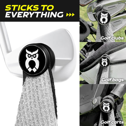 White MagnetOwl Golf Towel Kit