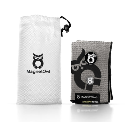 Gray MagnetOwl Golf Towel Kit - Shop.GolfersAuthority