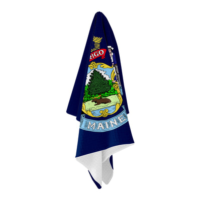 Maine Flag Golf Towel - Shop.GolfersAuthority
